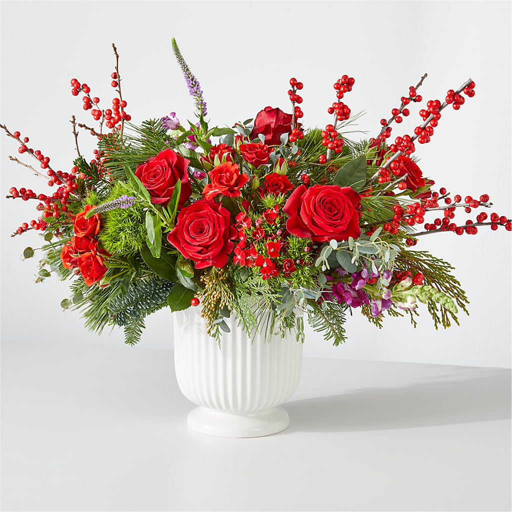 Big Red Bow Bouquet – Paiges Petals Floral Design, Stanton MI