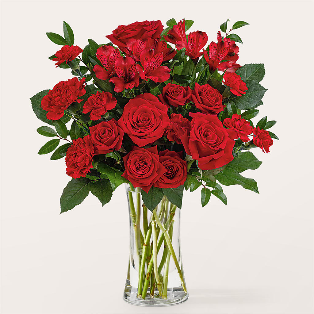 Brilliant Ruby Bouquet – Paiges Petals Floral Design, Stanton MI