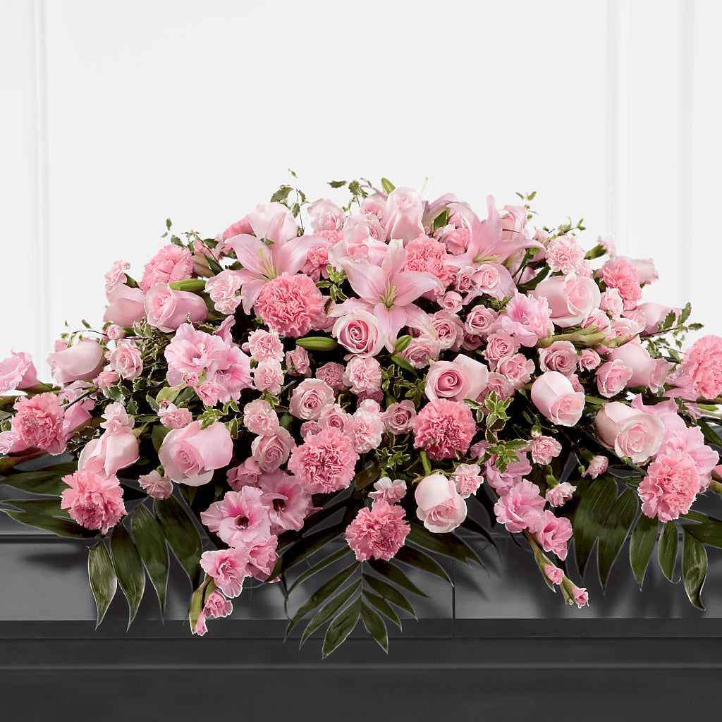 Garden of Comfort Casket Spray (Standard) – Paiges Petals Floral Design, Stanton MI