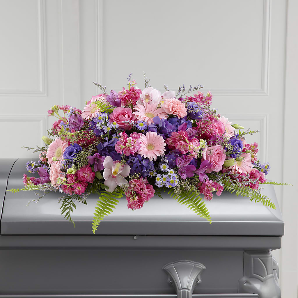 Glorious Garden Casket Spray – Paiges Petals Floral Design, Stanton MI