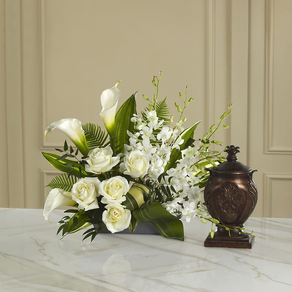 At Peace Arrangement – Paiges Petals Floral Design, Stanton MI