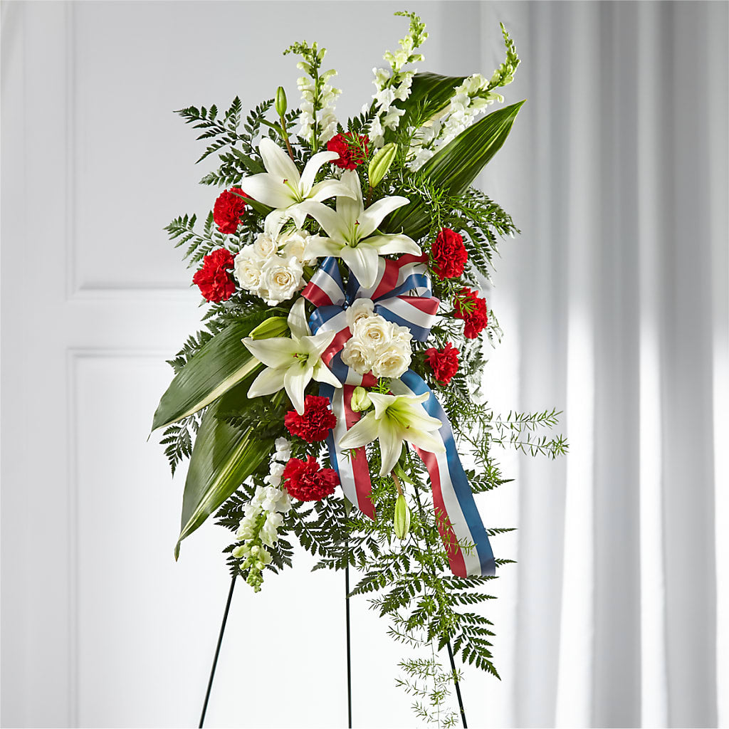 Stars of Life Standing Spray – Paiges Petals Floral Design, Stanton MI