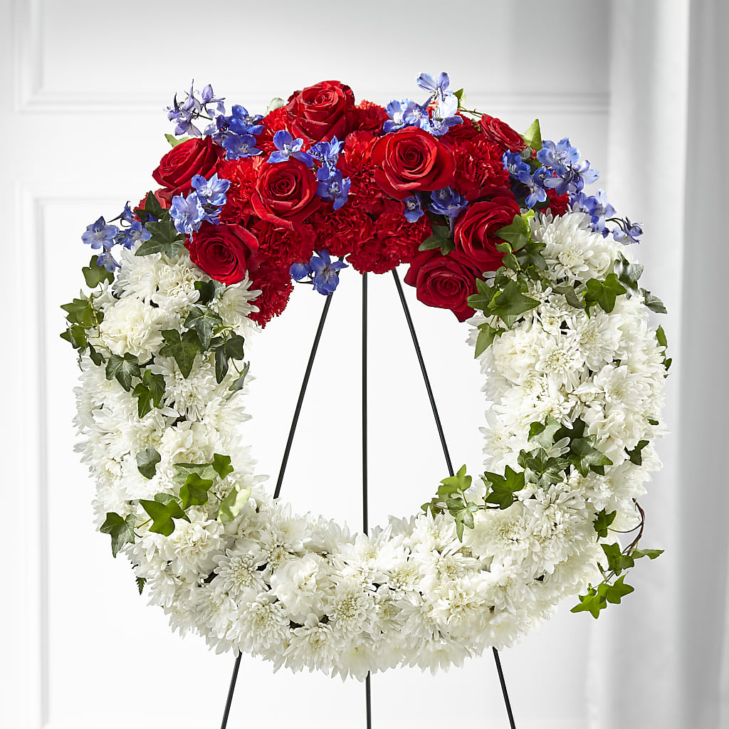 Patriotic Passion Wreath – Paiges Petals Floral Design, Stanton MI