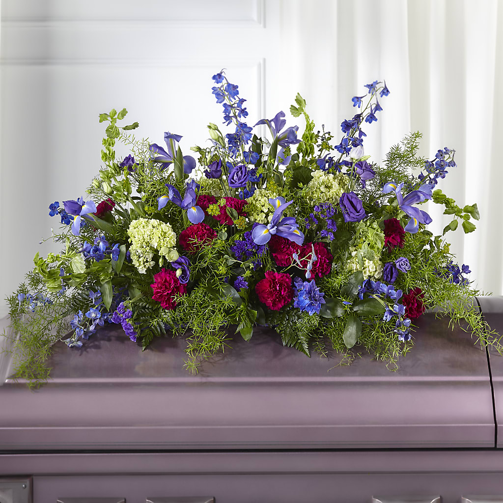 Always Treasured Casket Spray – Paiges Petals Floral Design, Stanton MI