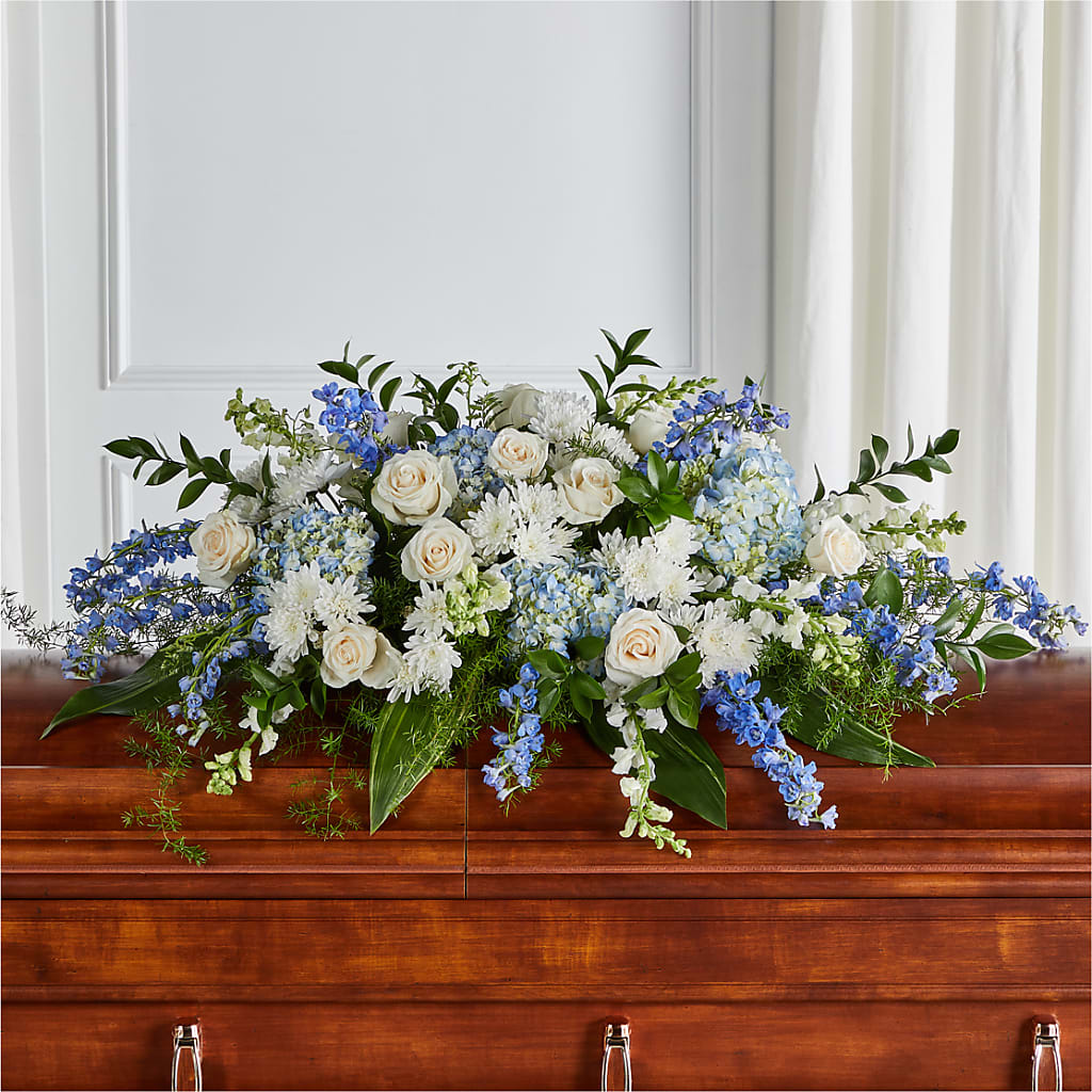 Timeless Essence Casket Spray – Paiges Petals Floral Design, Stanton MI