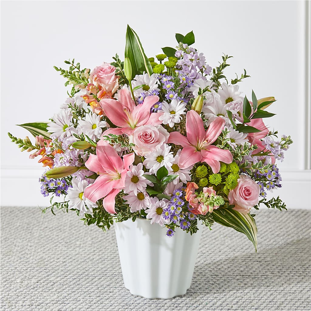 Abundant Compassion Floor Basket – Paiges Petals Floral Design, Stanton MI