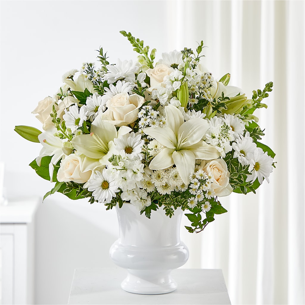 Uplifting Urn Arrangement – Paiges Petals Floral Design, Stanton MI