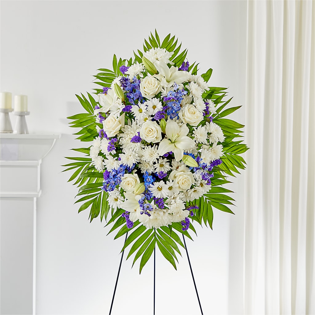 At Rest Standing Spray – Paiges Petals Floral Design, Stanton MI