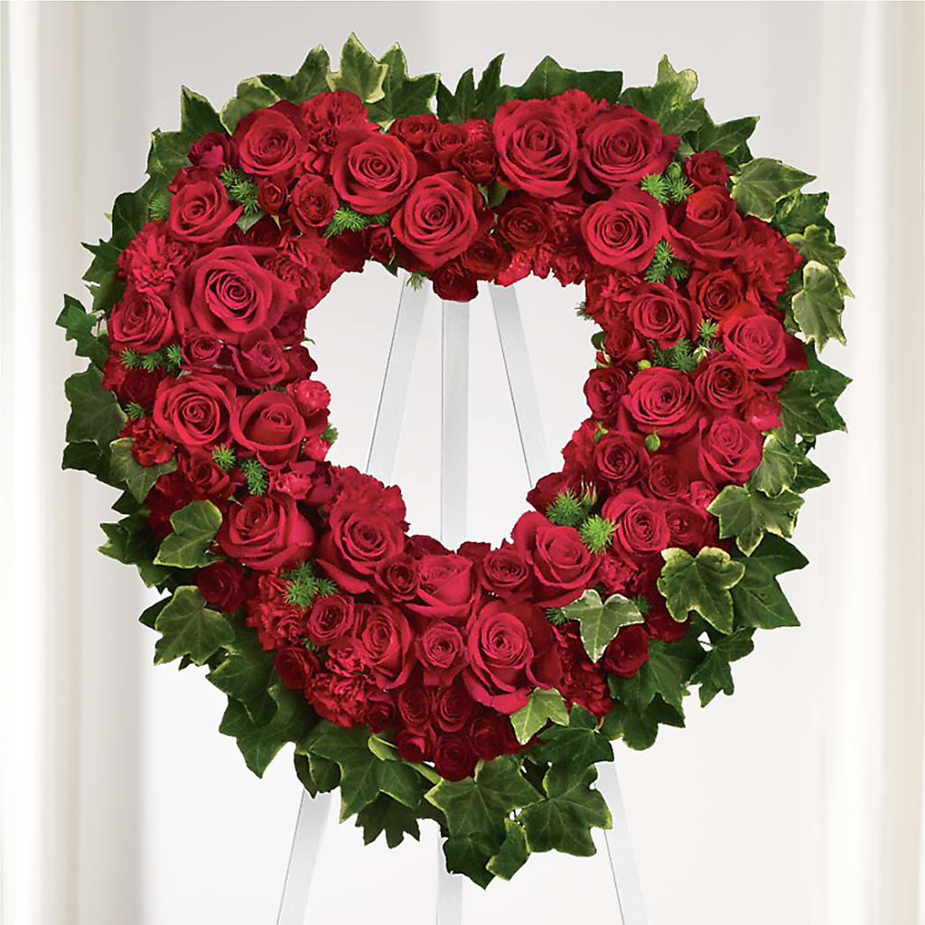 Wholehearted Standing Spray – Paiges Petals Floral Design, Stanton MI