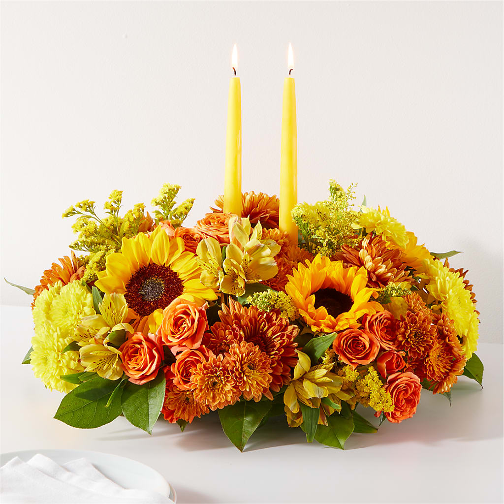 Autumn Harmony Centerpiece – Paiges Petals Floral Design, Stanton MI