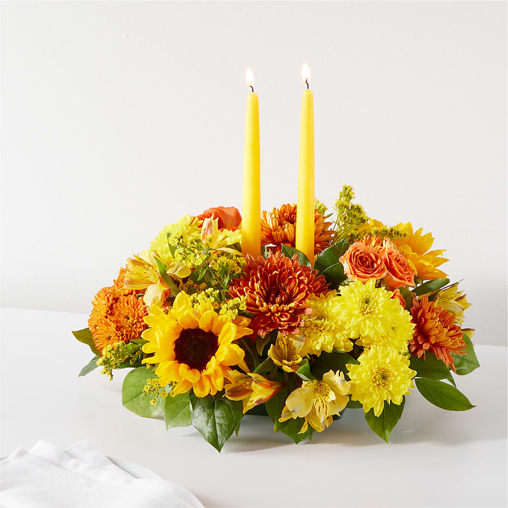 Autumn Harmony Centerpiece – Paiges Petals Floral Design, Stanton MI
