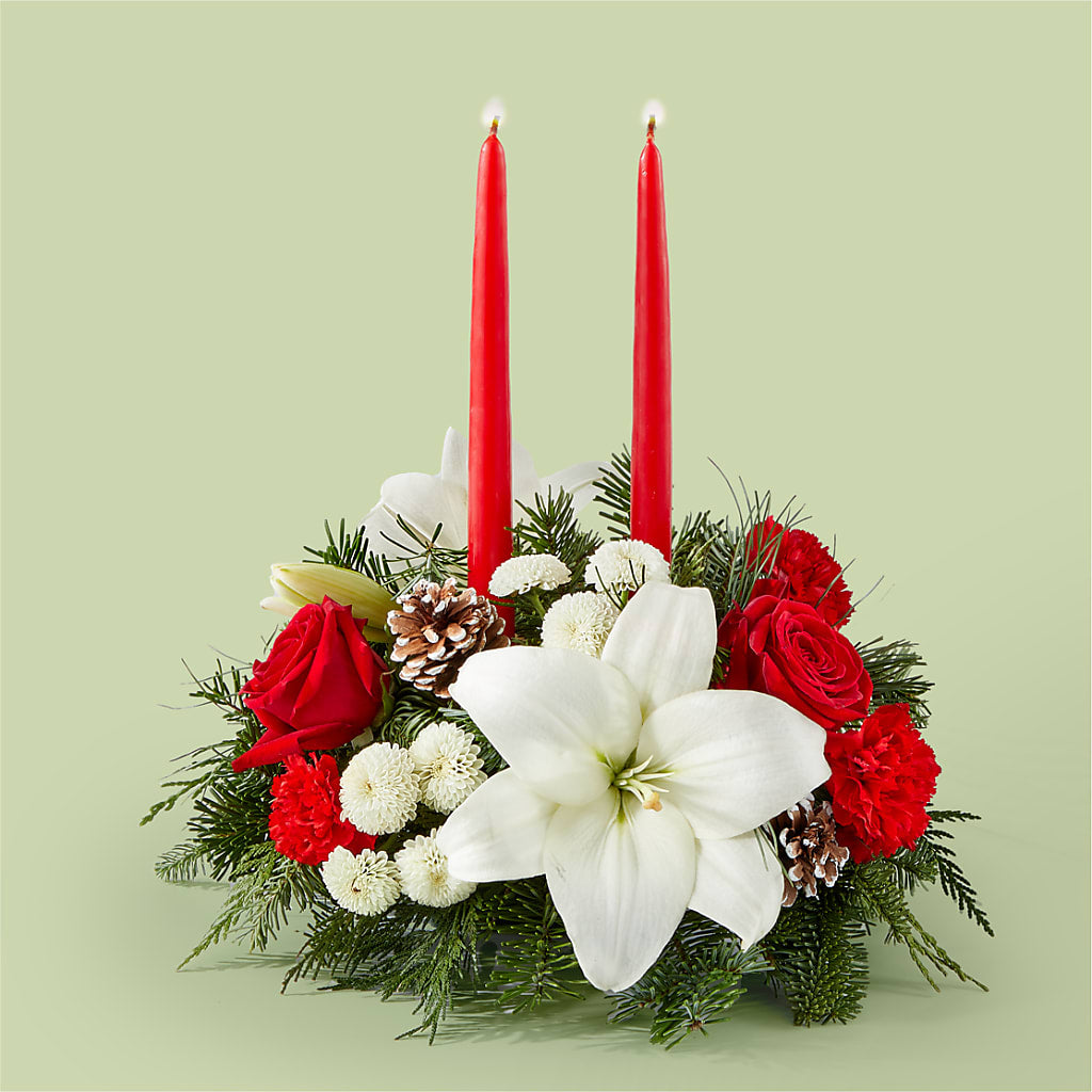 Seasonal Festivities Centerpiece – Paiges Petals Floral Design, Stanton MI