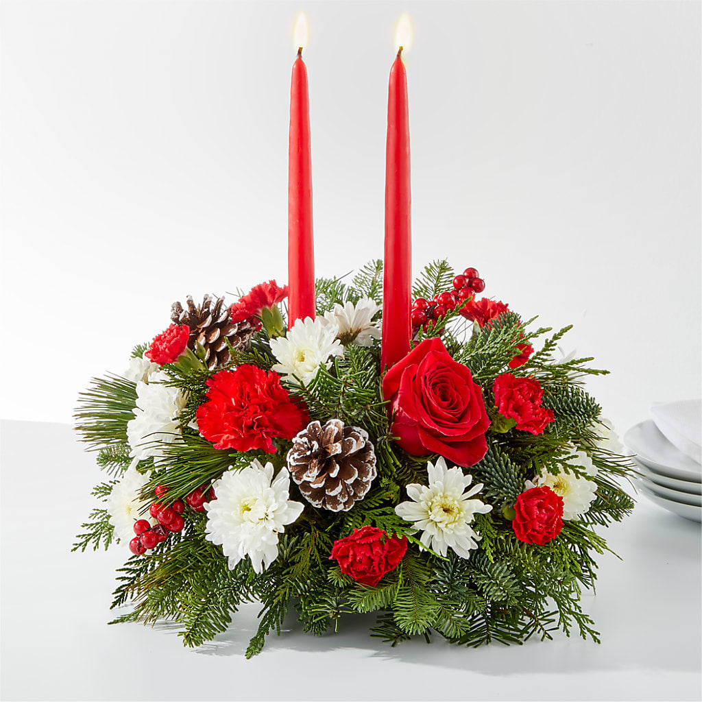 Holiday Soiree Centerpiece – Paiges Petals Floral Design, Stanton MI