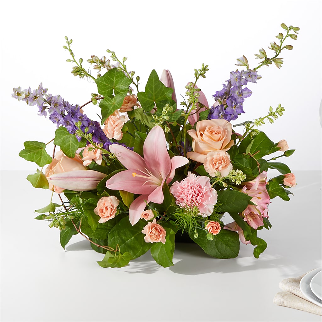 Blossom Time Centerpiece – Paiges Petals Floral Design, Stanton MI