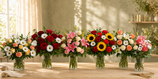 Behind Our New Flower Arrangements in Stanton, MI