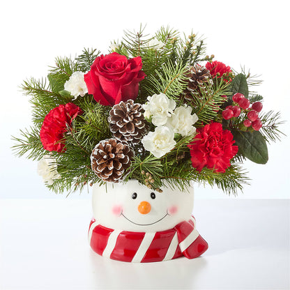 Jolly Snowman Bouquet –  Paiges Petals Floral Design, Stanton MI