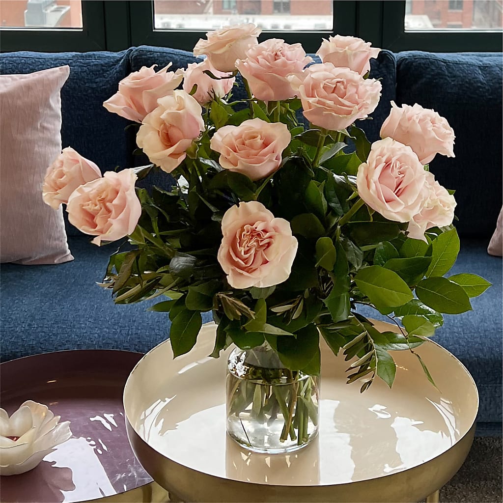 Long Stem Pink Rose Bouquet –  Paiges Petals Floral Design, Stanton MI