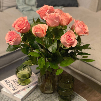 Long Stem Pink Rose Bouquet –  Paiges Petals Floral Design, Stanton MI