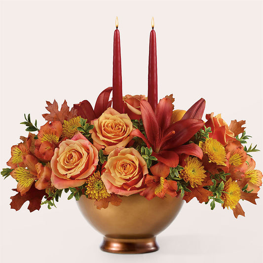 Harvest Table Centerpiece –  Paiges Petals Floral Design, Stanton MI
