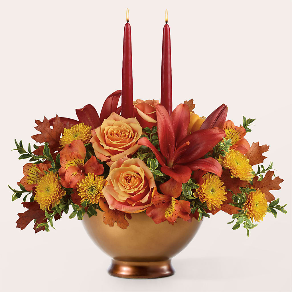 Harvest Table Centerpiece –  Paiges Petals Floral Design, Stanton MI