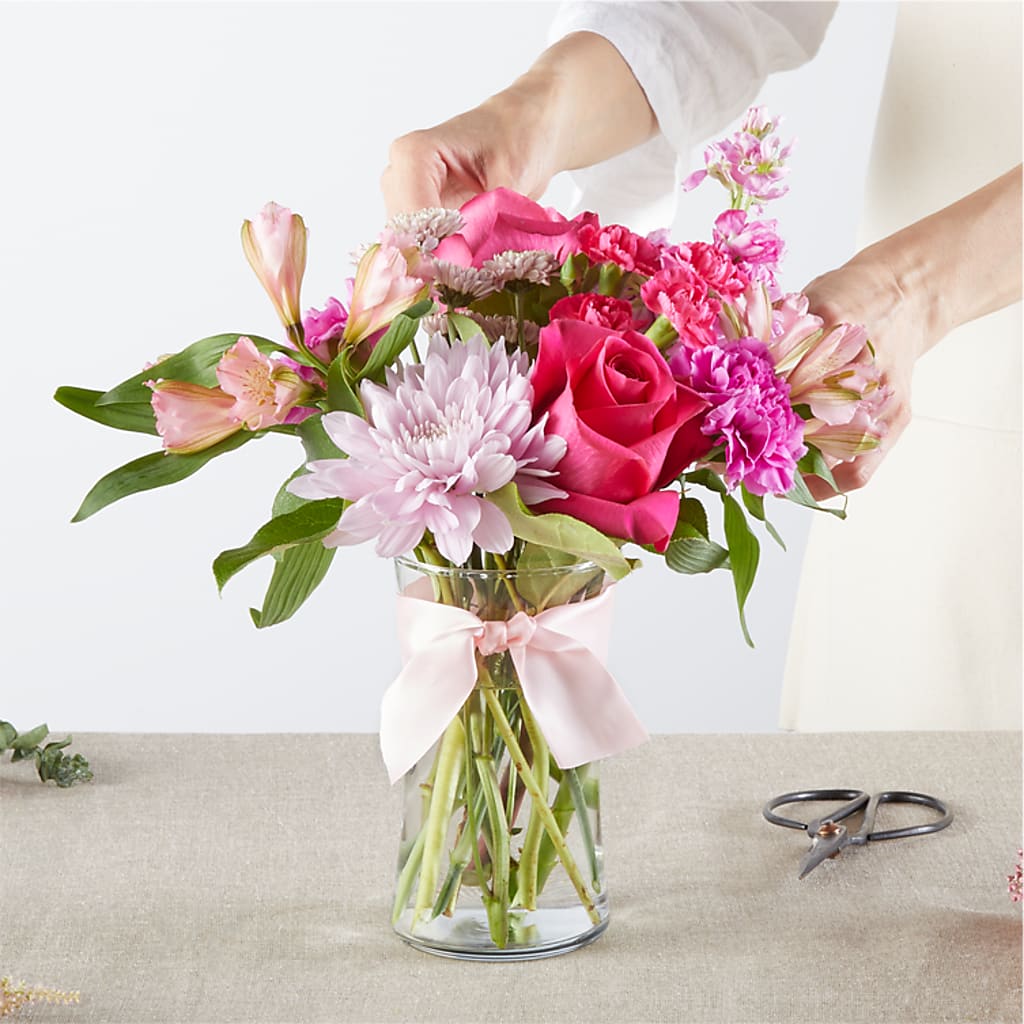 Pink Ribbon - A Florist Original –  Paiges Petals Floral Design, Stanton MI