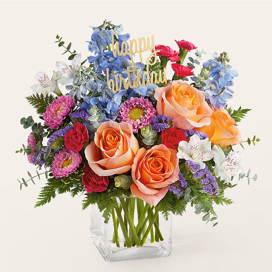 Birthday Bash Bouquet –  Paiges Petals Floral Design, Stanton MI