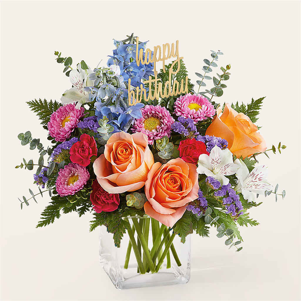Birthday Bash Bouquet –  Paiges Petals Floral Design, Stanton MI