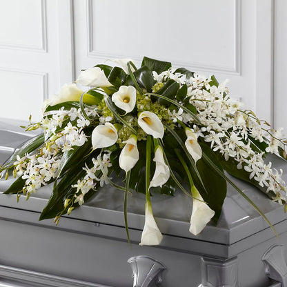 Angel Wings Casket Spray –  Paiges Petals Floral Design, Stanton MI
