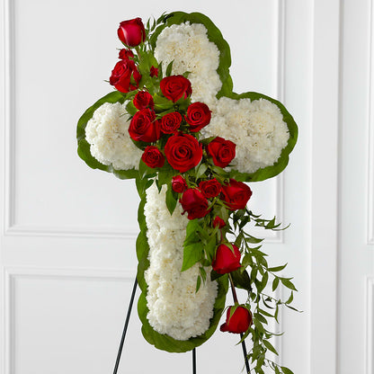 Floral Cross Easel –  Paiges Petals Floral Design, Stanton MI