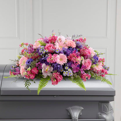 Glorious Garden Casket Spray –  Paiges Petals Floral Design, Stanton MI