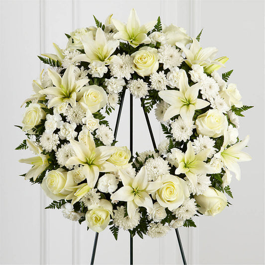Treasured Tribute Wreath –  Paiges Petals Floral Design, Stanton MI