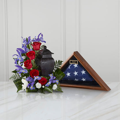 Patriotic Tribute Arrangement –  Paiges Petals Floral Design, Stanton MI