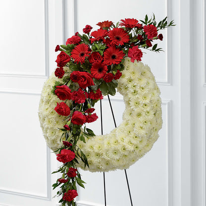 Graceful Tribute Wreath –  Paiges Petals Floral Design, Stanton MI