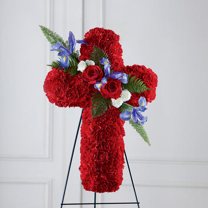 Faithful Hero Floral Cross –  Paiges Petals Floral Design, Stanton MI