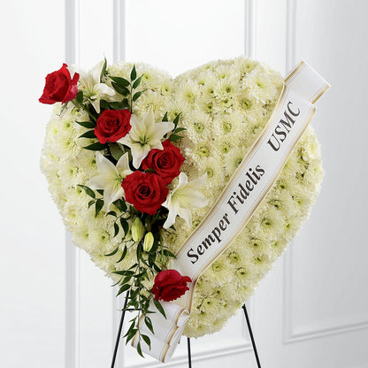 Heartfelt Hero Standing Heart –  Paiges Petals Floral Design, Stanton MI