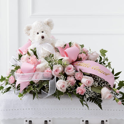 Touch of Sympathy Casket Spray –  Paiges Petals Floral Design, Stanton MI