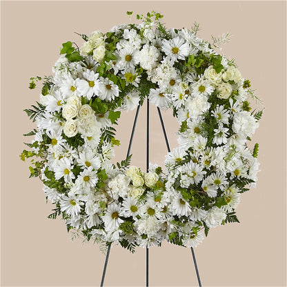 Faithful Wishes Wreath –  Paiges Petals Floral Design, Stanton MI