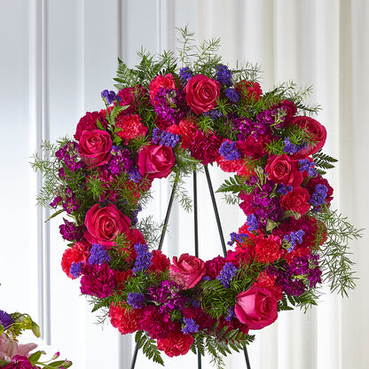 Calming Colors Wreath –  Paiges Petals Floral Design, Stanton MI