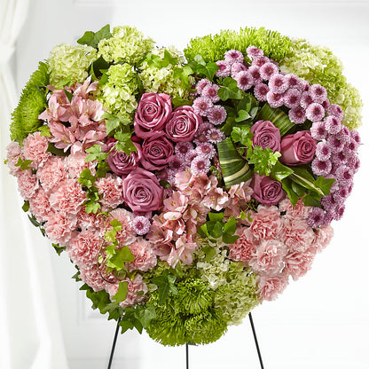 Heartwarming Standing Heart –  Paiges Petals Floral Design, Stanton MI
