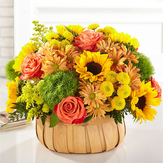 Harvest Sunflower Basket –  Paiges Petals Floral Design, Stanton MI
