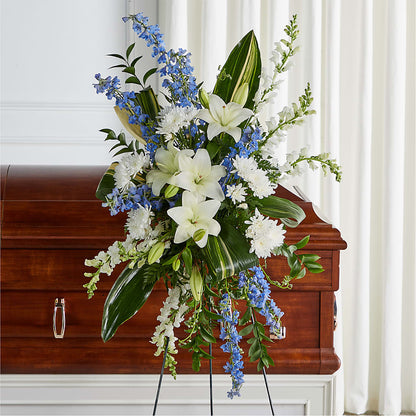 Eternal Impressions Standing Spray –  Paiges Petals Floral Design, Stanton MI