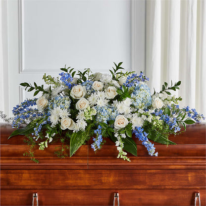 Timeless Essence Casket Spray –  Paiges Petals Floral Design, Stanton MI