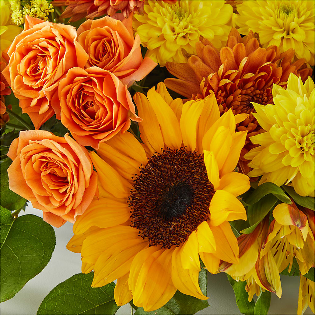 Autumn Harmony Centerpiece –  Paiges Petals Floral Design, Stanton MI
