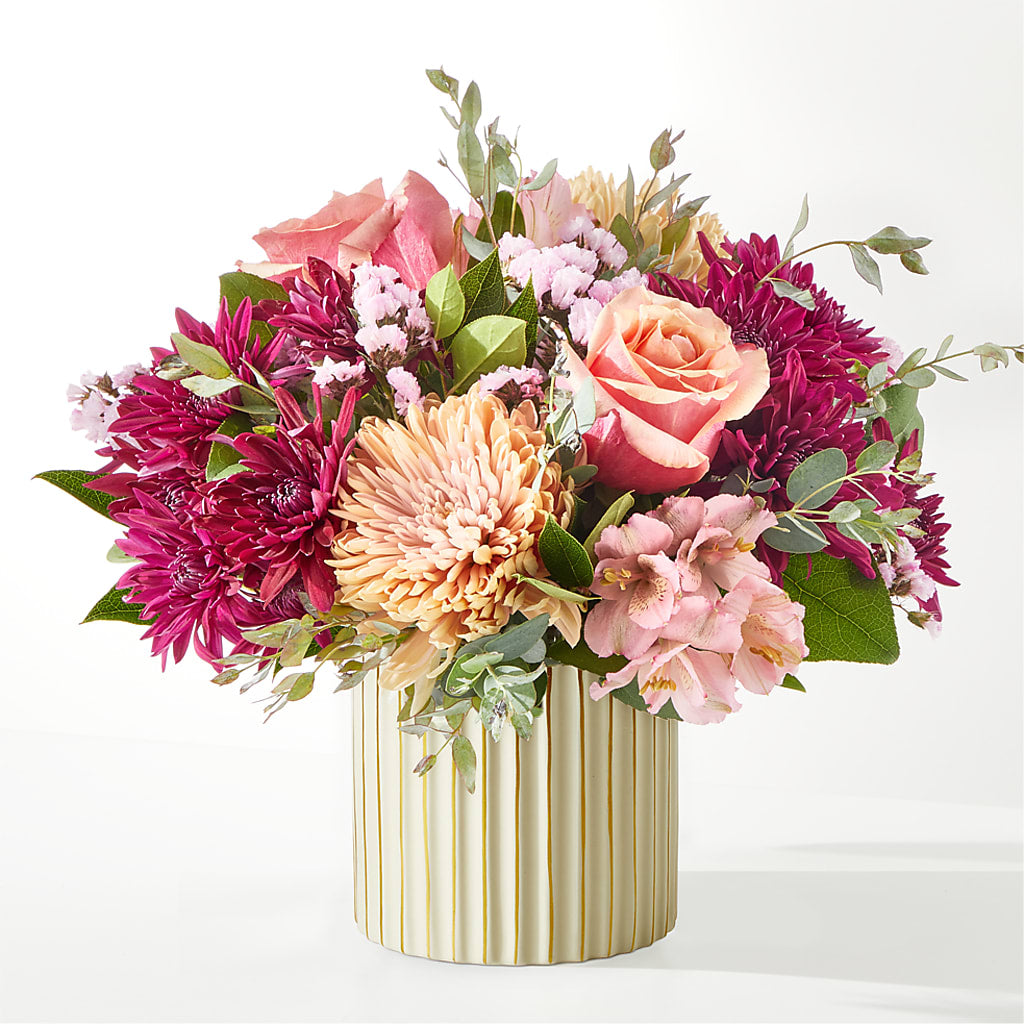 Berry Cobbler Bouquet with Ivory Vase –  Paiges Petals Floral Design, Stanton MI