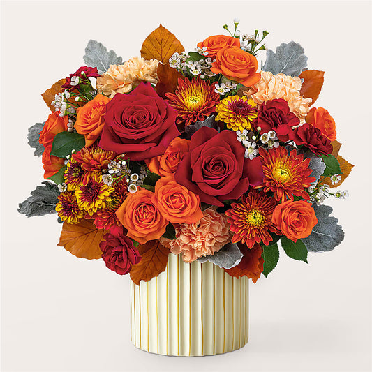 Merlot Bouquet with Ivory Vase –  Paiges Petals Floral Design, Stanton MI
