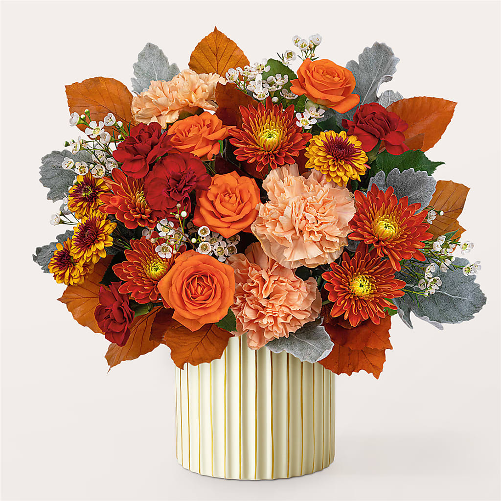 Merlot Bouquet with Ivory Vase –  Paiges Petals Floral Design, Stanton MI