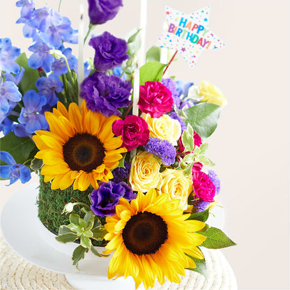 Star of the Day Floral Cake –  Paiges Petals Floral Design, Stanton MI