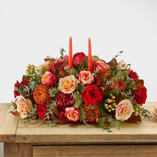 Gather Near Centerpiece –  Paiges Petals Floral Design, Stanton MI