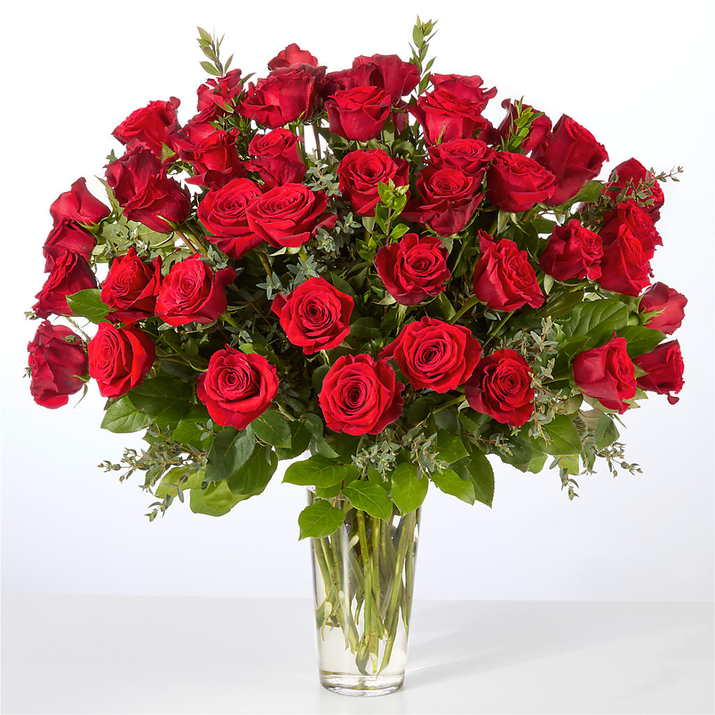 Forever Yours Fifty Stem Red Rose Bouquet –  Paiges Petals Floral Design, Stanton MI