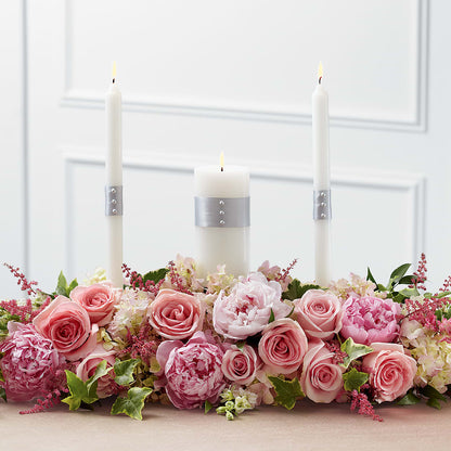 Worldwide Romance Unity Candle Arrangement –  Paiges Petals Floral Design, Stanton MI